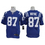 Size 60 4XL-Reggie Wayne Indianapolis Colts #87 Blue Stitched Nike Elite NFL Jerseys