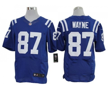 Size 60 4XL-Reggie Wayne Indianapolis Colts #87 Blue Stitched Nike Elite NFL Jerseys