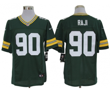 Size 60 4XL-B.J. Raji Green Bay Packers #90 Green Stitched Nike Elite NFL Jerseys