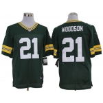 Size 60 4XL-Charles Woodson Green Bay Packers #21 Green Stitched Nike Elite NFL Jerseys