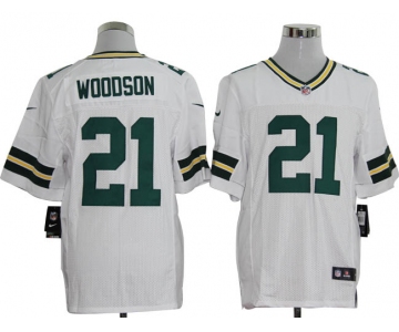 Size 60 4XL-Charles Woodson Green Bay Packers #21 White Stitched Nike Elite NFL Jerseys