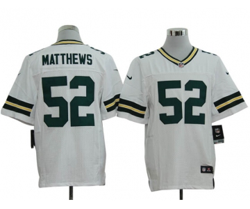 Size 60 4XL-Clay Matthews Green Bay Packers #52 White Stitched Nike Elite NFL Jerseys