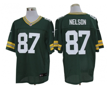 Size 60 4XL-Jordy Nelson Green Bay Packers #87 Green Stitched Nike Elite NFL Jerseys