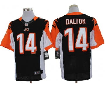 Size 60 4XL-Andy Dalton Cincinnati Bengals #14 Black Stitched Nike Elite NFL Jerseys