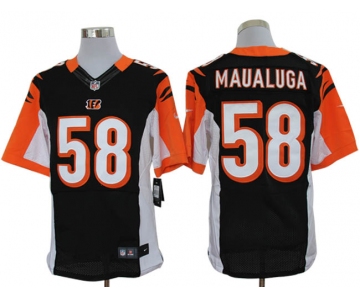 Size 60 4XL-Maualuga Cincinnati Bengals #58 Black Stitched Nike Elite NFL Jerseys