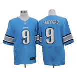 Size 60 4XL-Matthew Stafford Detroit Lions #9 Light Blue Stitched Nike Elite NFL Jerseys