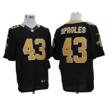 Size 60 4XL-Darren Sproles New Orleans Saints #43 Black Stitched Nike Elite NFL Jerseys