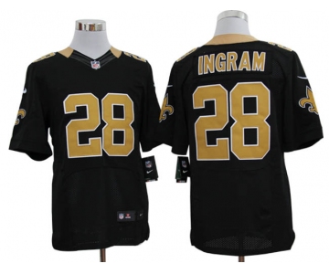 Size 60 4XL-Mark Ingram New Orleans Saints #28 Black Stitched Nike Elite NFL Jerseys