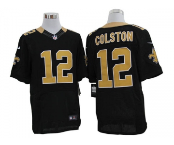 Size 60 4XL-Marques Colston New Orleans Saints #12 Black Stitched Nike Elite NFL Jerseys