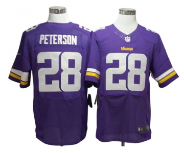 Size 60 4XL Adrian Peterson Minnesota Vikings #28 Purple Stitched Nike Elite Jersey