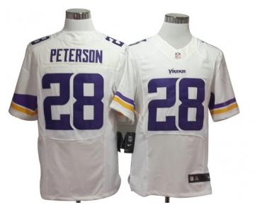 Size 60 4XL Adrian Peterson Minnesota Vikings #28 White Stitched Nike Elite Jersey