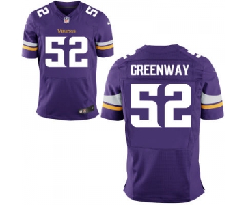 Size 60 4XL Chad Greenway Minnesota Vikings #52 Purple Stitched  Nike Elite Jersey