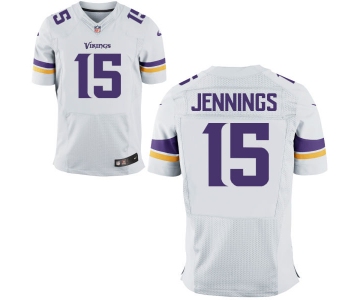 Size 60 4XL Greg Jennings Minnesota Vikings #15 White Stitched Nike Elite Jersey