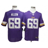 Size 60 4XL Jared Allen Minnesota Vikings #69 Purple Stitched Nike Elite Jersey