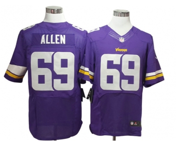 Size 60 4XL Jared Allen Minnesota Vikings #69 Purple Stitched Nike Elite Jersey