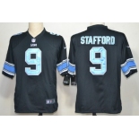 Nike Detroit Lions #9 Matthew Stafford Black Game Jersey