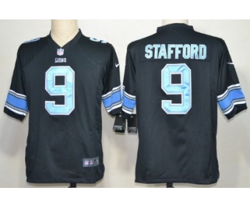 Nike Detroit Lions #9 Matthew Stafford Black Game Jersey