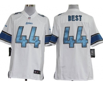 Nike Detroit Lions#44 Jahvid Best White Game Jersey