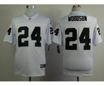 NFL Oakland Raiders #24 WOODSON White NIKE GAME Jersey