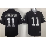 Nike Oakland Raiders #11 Sebastian Janikowski Black Game Jersey