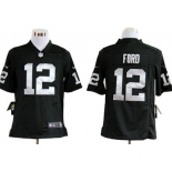 Nike Oakland Raiders #12 Jacoby Ford Black Game Jersey