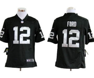 Nike Oakland Raiders #12 Jacoby Ford Black Game Jersey