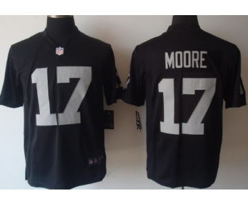 Nike Oakland Raiders #17 Denarius Moore Black Game Jersey