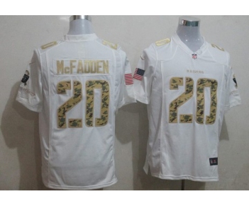 Nike Oakland Raiders #20 Darren McFadden Salute to Service White Game Jersey