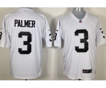 Nike Oakland Raiders #3 Carson Palmer White Game Jersey