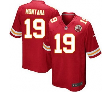 Men's Kansas City Chiefs #19 Joe Montana Red Retired Player NFL Nike Game Jersey
