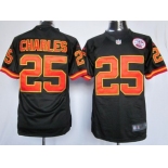 Nike Kansas City Chiefs #25 Jamaal Charles Black Game Jersey