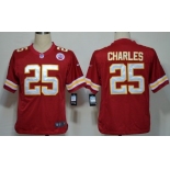 Nike Kansas City Chiefs #25 Jamaal Charles Red Game Jersey