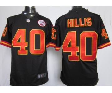 Nike Kansas City Chiefs #40 Peyton Hillis Black Game Jersey