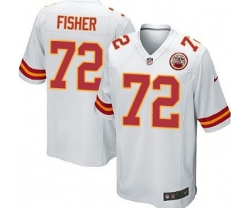 Nike Kansas City Chiefs #72 Eric Fisher White Game Jersey