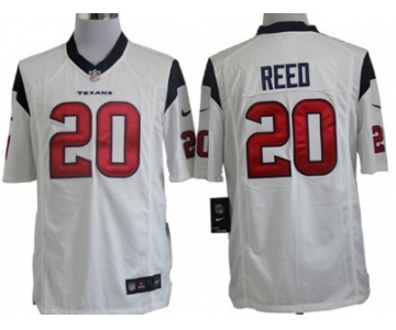 Nike Houston Texans #20 Ed Reed White Game Jersey