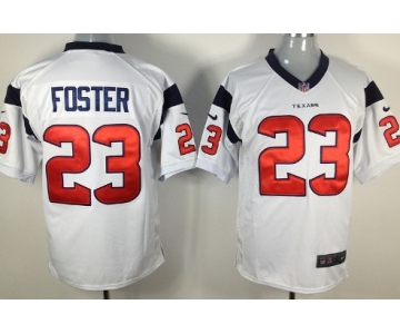 Nike Houston Texans #23 Arian Foster White Game Jersey