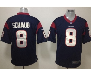 Nike Houston Texans #8 Matt Schaub Blue Game Jersey