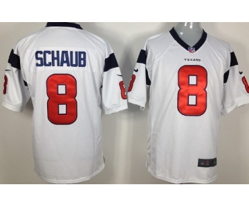 Nike Houston Texans #8 Matt Schaub White Game Jersey