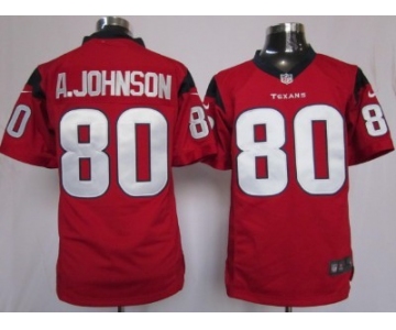 Nike Houston Texans #80 Andre Johnson Red Game Jersey