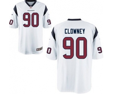 Nike Houston Texans #90 Jadeveon Clowney White Game Jersey