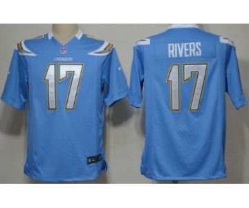 Nike San Diego Chargers #17 Philip Rivers Light Blue Game Jersey