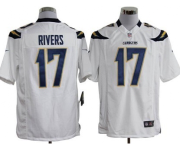 Nike San Diego Chargers #17 Philip Rivers White Game Jersey