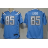 Nike San Diego Chargers #85 Antonio Gates Light Blue Game Jersey