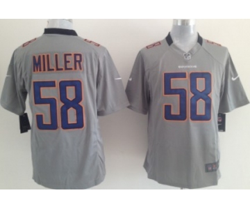 Nike Denver Broncos #58 Von Miller Gray Game Jersey