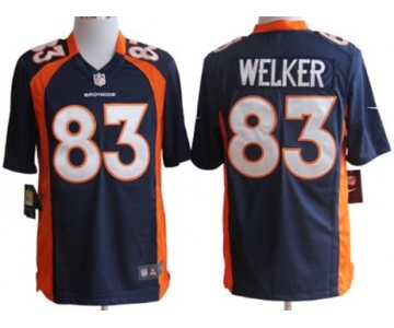 Nike Denver Broncos #83 Wes Welker Blue Game Jersey