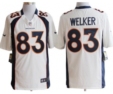 Nike Denver Broncos #83 Wes Welker White Game Jersey