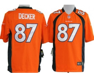 Nike Denver Broncos #87 Eric Decker Orange Game Jersey