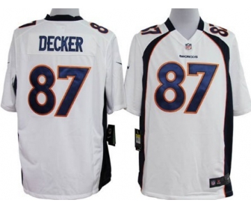 Nike Denver Broncos #87 Eric Decker White Game Jersey