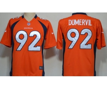 Nike Denver Broncos #92 Elvis Dumervil Orange Game Jersey