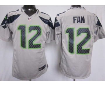 Nike Seattle Seahawks #12 Fan Gray Game Jersey